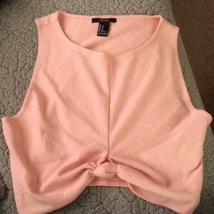 Pink crop top shirt